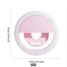 LED Selfie Ring Light Mobile Phone Clip-On Lamp Portable USpB Charge LED Selfie Light Flash Light Photo Camera For Smairtphone New 2026 High For Reliable Electronic Component ﻿ - hồng - Xem 3