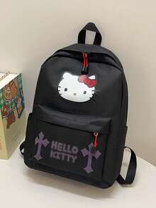 Mochila escolar con diseño de Sanrio Hello Kitty, linda mochila de dibujos animados para estudiantes - Multicolor - Ver 6