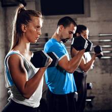 Set Of 2 Unique Rubber Hex Dumbbells, Lightweight Portable Fitness Equipment For Home Gym And Arm Workout - 3 Lb - View 3