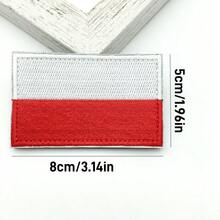 1 Stück Polen Flagge gestickt Patch mit Klettverschluss - Moralabzeichen für Rucksäcke, Kleidung & Armbinden - Polen - Übersicht 16
