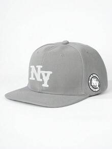 1顶纽约刺绣侧边平沿棒球帽，可调节户外防晒休闲帽，适合春秋季旅行海滩，男士Y2K风格帽子 - 棒球帽 - 查看 30