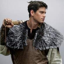 1 chiếc khăn choàng cổ lông giả kiểu Viking dành cho nam, phong cách thời Trung cổ Phục hưng, áo choàng chiến binh vua, trang phục Halloween LARP mùa đông, trang phục cosplay. - 1PC - Xem 13