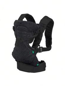 1pcs Black Flip 4-In-1 Convertible Baby Carrier, Adjustable, Ergonomic Babywearing, Registry Essential, Baby Carrier For Newborn To Toddler,Baby Carrier,Baby Carrier Newborn To Toddler,Baby Carrier Newborn To Toddler - 黑色-升級版 - 查看 4