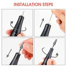 5pcs/Set Professional Nail Drill Bits, Tungsten Carbide, Red Multi-Specification, Hypoallergenic, High Safety, Suitable For Nail Salons, Foot And Hand Care - Blue - View 4