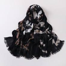 Dreamy Collection New Modest Hijab With Natural Crinkle Texture, Tie Dye Tie-Dye Printed Scarf, Breathable Muslim Headscarf - Multicolor - View 15