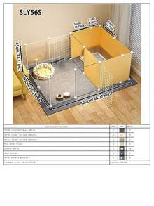 Easy Install Puppy Fence With Potty Area, Small Dog Fence, Indoor Pet Puppy Playpen - Multicolor - View 18