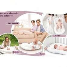 Nido Colecho Bebés Cuna Portátil Cama Con Cojín Antireflujo - Negro - Ver 9