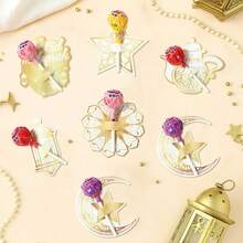 120个/套铂金开斋节棒棒糖盒，斋月装饰品，斋月棒棒糖装饰卡，开斋节纸质糖果卡，斋月祝福，斋月派对用品，斋月礼物，开斋节礼物，派对礼品，斋月伊斯兰节日，斋月家居装饰，餐桌装饰，斋月活动派对用品，宰牲节斋月装饰品 - 彩色 - 查看 10