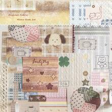 可愛迷你刺繡布貼便箋本套組 Sugarsong Handmade Studio 系列，便攜式備忘錄筆記本，學校用品 - 彩色 - 查看 5