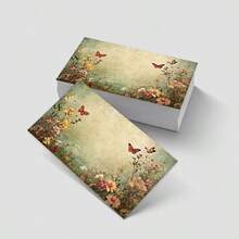 60 Peças Cartões em Branco com Floral Vintage, Adequado para Cartões de Agradecimento de Casamento/Aniversário/Festa, Cartões em Branco, Cartões de Felicitações, Cartões DIY, Cartões de Bolso, Dia dos Namorados, Formatura, Ótimo para Clientes/Professores/Colegas/Família - Multicolorido - Visão 7