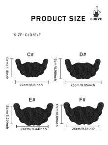 2/4 Pcs Plus Size Lace Sticky Bra Invisible Breast Lift Tape Reusable Non-Slip Pasties For Backless Dress Wedding Party,Lingerie,Summer,Boob Tape - Multicolor - View 7