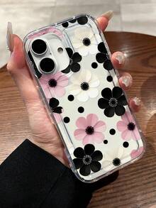 花卉图案透明手机壳，兼容 13/11/17/17 Pro/16/14/15/15 Pro/15 Plus/15 Pro Max/7 Plus/8 Plus/X/Xs Max/Xr/11 Pro/12 Pro/13 Pro/14 Pro/12 Mini/13 Mini/11 Pro Max/12 Pro Max/13 Pro Max/14 Pro Max/14 Plus/17 Pro Max/17 Air/6/6s Plus/7/8/16 Pro/16 Plus/16 Pro Max/SE2/17 Pro Max 和三星 Galaxy A54/A14/A12/A13/A15/A32/A33/A24/A52S/S20/S21/S22/S23/S24/S23 Plus/S24 Ultra/S25/A15/A33/A23。 - 彩色 - 查看 3