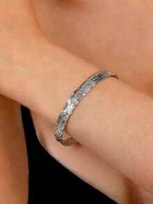 4 件套简约优雅复古圆形镂空花卉图案手链套装，百搭夏季度假时尚女士配饰 - 金色 - 查看 10