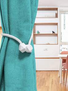 2 piezas de sujetacortinas magnéticos, con cordón trenzado talla grande grueso y imanes fuertes, múltiples opciones de color, adecuados para fijar cortinas - 2pcs - Ver 8