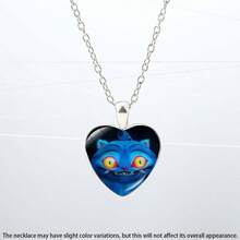 1件欧美风蕾丝心形KPOP女巫狩猎少女组合锁骨链，日常百搭水晶镶嵌吊坠项链，角色颈链，猎魔人姐妹会配饰 - 彩色 - 查看 13