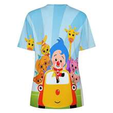 Plim Plim  Casual Crew Neck T-Shirt For Women - Lightweight Short Sleeve Summer Top, Stretch Soft Fabric, Relaxed Fit For Daily Wear - 黑色 - 查看 5