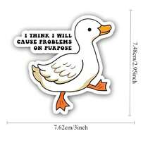 1PC I'm About To Become Everybody's Problem Funny Goose Sticker | High Quality Vinyl Sticker For Laptops, Water Bottles, Hydroflasks, Phones, Hard Hats | Durable And Weatherproof Sticker | Perfect For Adding Humor To Your Accessories - 多色的 - 查看 3