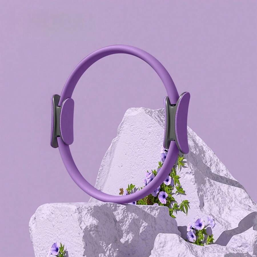 Round Yoga Pilates Ring: Can Be Used For The Muscles Of The Hands, Shoulders, Thighs, Abdomen And Glutes - A Fitness And Shaping Tool. - Purple - View 1