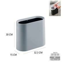 A Corner Trash Can For Home Use In The Kitchen, Bathroom, Toilet, And Living Room, With A Lid, Suitable For Sorting Trash Cans, Toilet Paper, And Other Waste. - Màu xám, kích thước 32,3 x 15 x 30 cm. - Xem 6