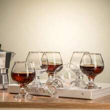 6pcs Stemware Glasses, Clear Wine Glasses, Liquor Glasses, Whiskey Glasses, XO Glasses, Alcohol Specific Cups - Transparent - View 5