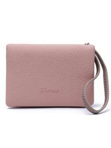 新叶吊坠女士短款手提包，高品质PU纯色双拉链短款钱包手提包，多功能卡片及银行卡收纳包，日常旅行、旅游、派对手提包，送给妈妈、女朋友、生日、感恩节、新年礼物，学院风学生大容量零钱包，日常旅行收纳小包，儿童零花钱短款方包，折叠零钱包 - 彩色 - 查看 4