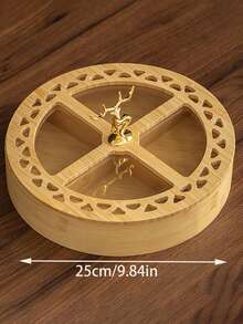 1 pieza Plato de frutas con compartimentos redondos, bandeja para exhibir postres, plato de frutas multifuncional, adecuado para decoración de mesa de comedor, hogar y cocina - Plato de frutas dividido con forma de ciervo - Ver 12