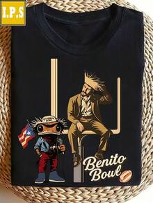 Damen-Jersey "Benito Bowl" – Camiseta com Coqui-Frosch-Motiv Aus Puerto Rico - Preto - Ver 1
