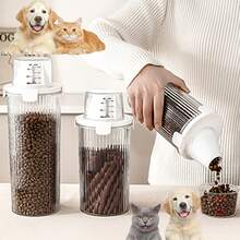 1个多尺寸宠物食品储存罐，气密真空密封狗/猫粮罐，防潮防虫宠物零食密封储存罐 - 多種規格 - 查看 2