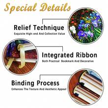 1本，256页，复古硬皮笔记本 - 梵高艺术，彩色内页，烫金激光压纹，计划本，DIY剪贴簿，便携式日记本，旅行日志，学校办公用品，完美礼物 - 單件 - 查看 4