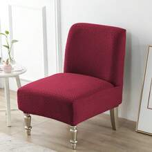 1pc Twill Armless Loveseat Slipcover, Suitable For Hotel, Restaurant, Dining Room Chair - Multicolor - View 18