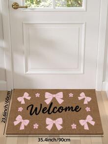 DAJIANG Thảm trang trí nơ, thảm len kiểu dáng dễ thương dành cho bé gái, phù hợp cho phòng tắm, nhà bếp, ngoài trời, trong nhà, hành lang, phòng ngủ, phòng khách, cạnh giường, có thể giặt máy, dễ vệ sinh, đế chống trượt, phù hợp trang trí phòng ngủ mùa đông, trang trí ngày lễ tình nhân, phụ kiện phòng tắm thiết yếu, bộ trang trí phòng, thảm trang trí ngoài trời. - Hồng - Xem 14