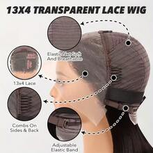 Uveous Deep Wave Lace Front Wigs Human Hair 200% Density 13x4 HD Transparent Deep Wave Frontal Wigs Human Hair With Baby Hair Natural Color Halloween Season - 自然色 - 查看 8