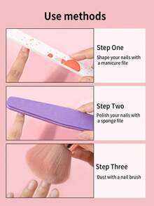 1Pc Large Mushroom Head Nail Art & Makeup Brush Nail Art Dust Powder Remover Brush With Soft S And Pink Handle Nail Brush For Cleaning Fingernails - Multicolor - View 3