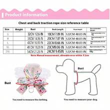 Cute Dog & Cat Pet Supplies Clothes, Cat Leash With Bowknot, Dog Harness, Dog Walking Leash - Multicolor - View 2