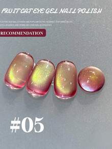 MISS SHAKA 10毫升春夏美甲冰透明绿粉猫眼凝胶指甲油 2026 水果玻璃珠猫眼指甲油 百搭流行美白特效美甲用品 情人节 - 彩色 - 查看 6