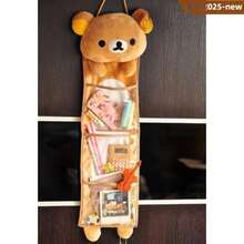 Cute Rilakkuma Wall Hanging Bag Cartoon Relaxbear Door Hanging Large Capacity Kawaii Student Dormitory Sundries Storage - A - Xem 1