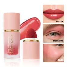 1pc Liquid Blush & Contour, Natural Makeup Effect, Easy To Apply, Matte Blush Liquid, Suitable For Daily, Festival, Party, Stage Makeup, Facial Cosmetics - 彩色 - 查看 4