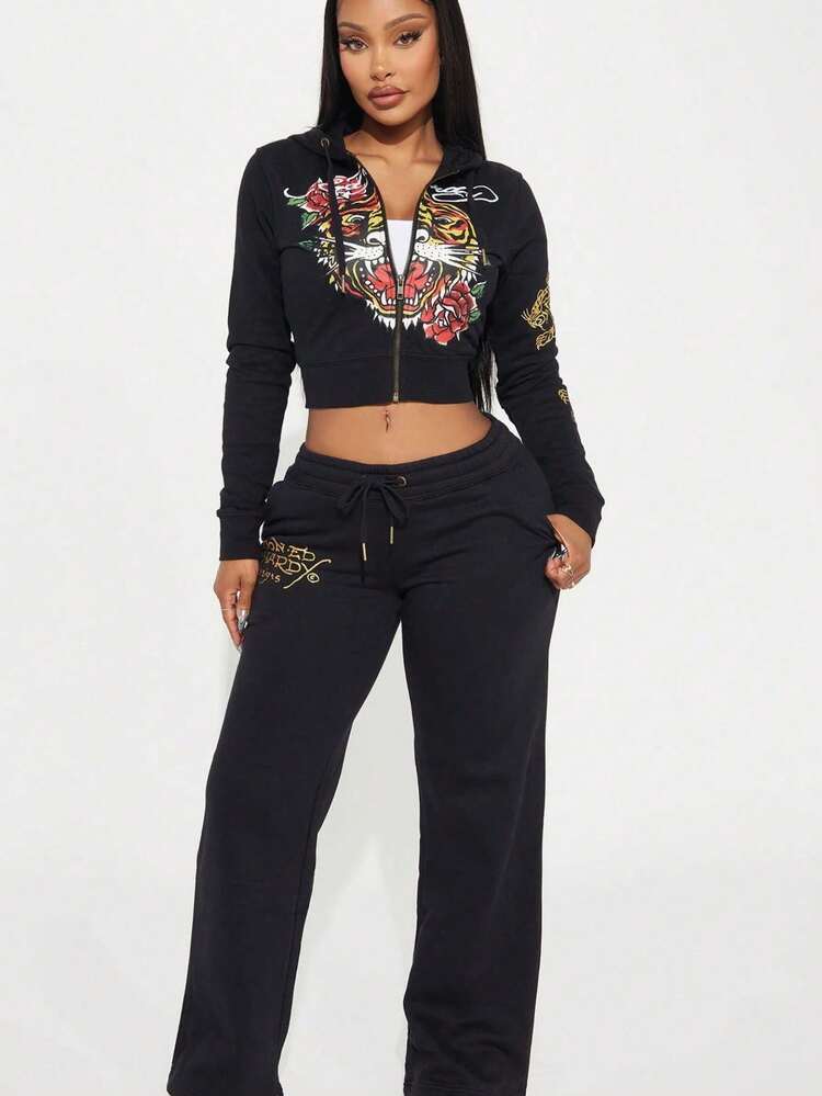 Women Two-Piece Outfits - 黑色 - 查看 1