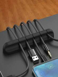 Desktop Cable Organizer, Phone Charging Cable & Data Cable Organizer, Cable Management Clip, Cable Tie, Cable Management Hub, Buckle - Multicolor - View 6