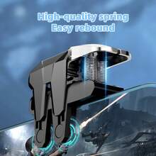 2个六指联动游戏辅助按钮，吃鸡神器，游戏控制器物理机械按钮，无需电池 - 黑色 - 查看 6