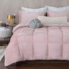 ESQUIMAL Cobertor con Fundas de Almohada, Edredón Afelpado Térmico para Clima Frío (Rosa, Matrimonial) - Rosa - Ver 7