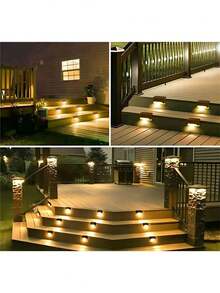 7-Character Solar Powered Pathway Lights | Warm White LED Lights Suitable For Yard, Road Decoration - Commercial Garden Landscape Decor - Seven-shaped - View 5