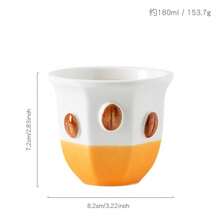 180ml Ceramic Coffee Cup, Popular Handgrip Latte Art Espresso Mug, Creative Owner Cup, Tea Cup, Water Cup - Multicolor - View 16