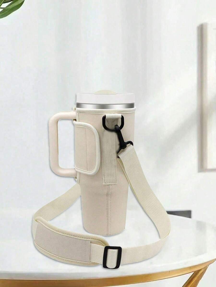 40盎司保温斜挎水瓶套，保温斜挎水瓶套，便携式玻璃杯/茶杯套，杯套 - 彩色 - 查看 1