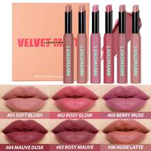 12 Colors Velvet Matte Lipstick, Nude Matte Soft Dark Color Lipstick, High Pigment Long Lasting Waterproof Lipstick, Makeup Gift For Women & Girls - 12 Colors - View 18