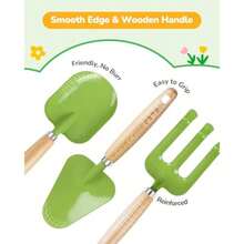 Gardening Set Toys Quality Garden Tool Kit For And Toddlers Includes Two Shovels Garden Hat Rake Apron Gloves Watering Can And Tool Bag GreenChildren's Growth Games, Fun And Joyful, Essential For Childhood - Agreen - View 4