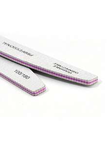 15pcs/20pcs Half Moon Shaped Professional Nail File With 100/180, 180/240 Grit Nail File Strips - Multicolor - View 5