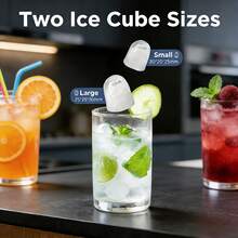 Commercial Ice Maker. It Can Produce 26 Pounds Of Ice Within 24 Hours And Make 9 Ice Cubes In 6 Minutes. It's A Portable Ice Maker With An Automatic Cleaning Function, Suitable For Home, Kitchen And Camping. Its Dimensions Are 11.77 * 11.24 * 8.90 Inches. - US B Type Plug(110-127V) - View 6