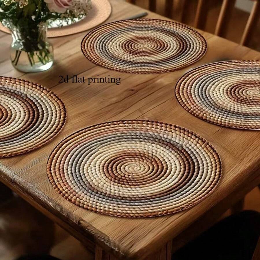 Ce chemin de table bohème chic séduit par son motif rustique couleur crème et s'intègre harmonieusement à tous les styles de décoration. La nappe en macramé crocheté, en polyester et ornée de pompons, est idéale pour les salles à manger, les chambres et les salons de style bohème. - 4 pièces - Voir 1
