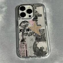 1pc Stylish Leopard Print Patchwork Phone, Soft And Suitable 17, 16, 15, 14, 13, 12, 11 Pro, 14, 16E Plus, XS, XR, X, 8,, SE 2020, Full Coverage Anti-Drop Phone. Transparent Magnetic Love Phone – Valentine's Must-Have - 1 cái - Xem 1